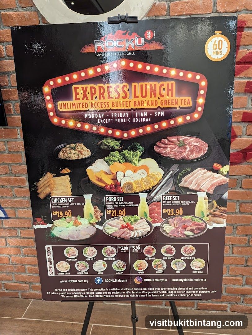 Rocku Yakiniku Express Lunch Buffet Promotion