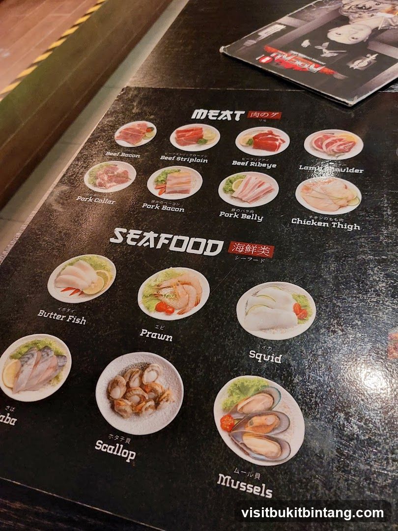Meat and Seafood Menu
