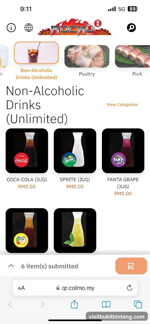 Non-Alcoholic Drinks Menu
