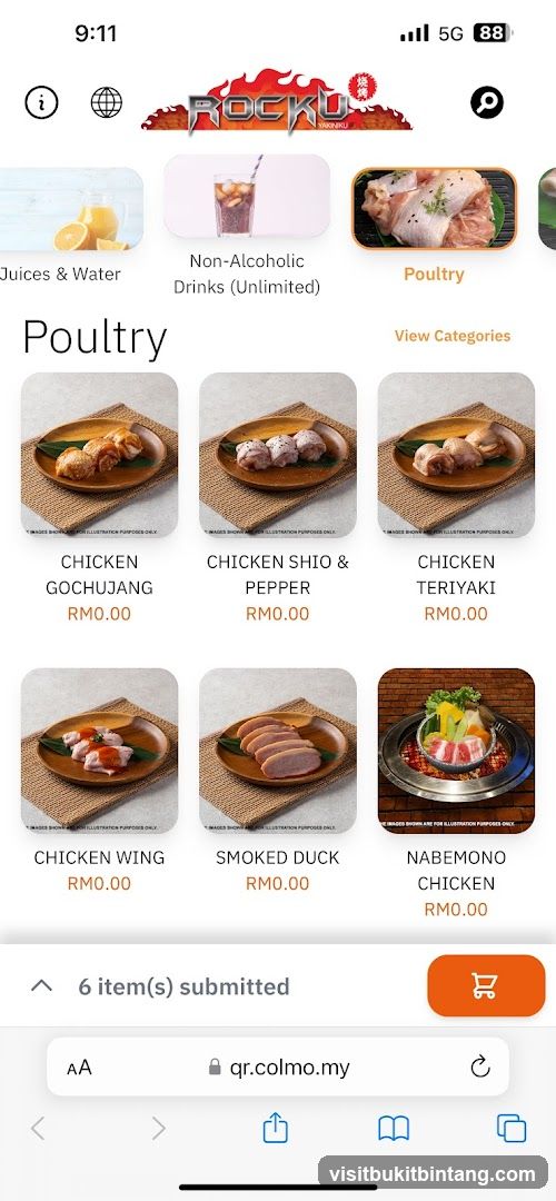 Poultry Menu