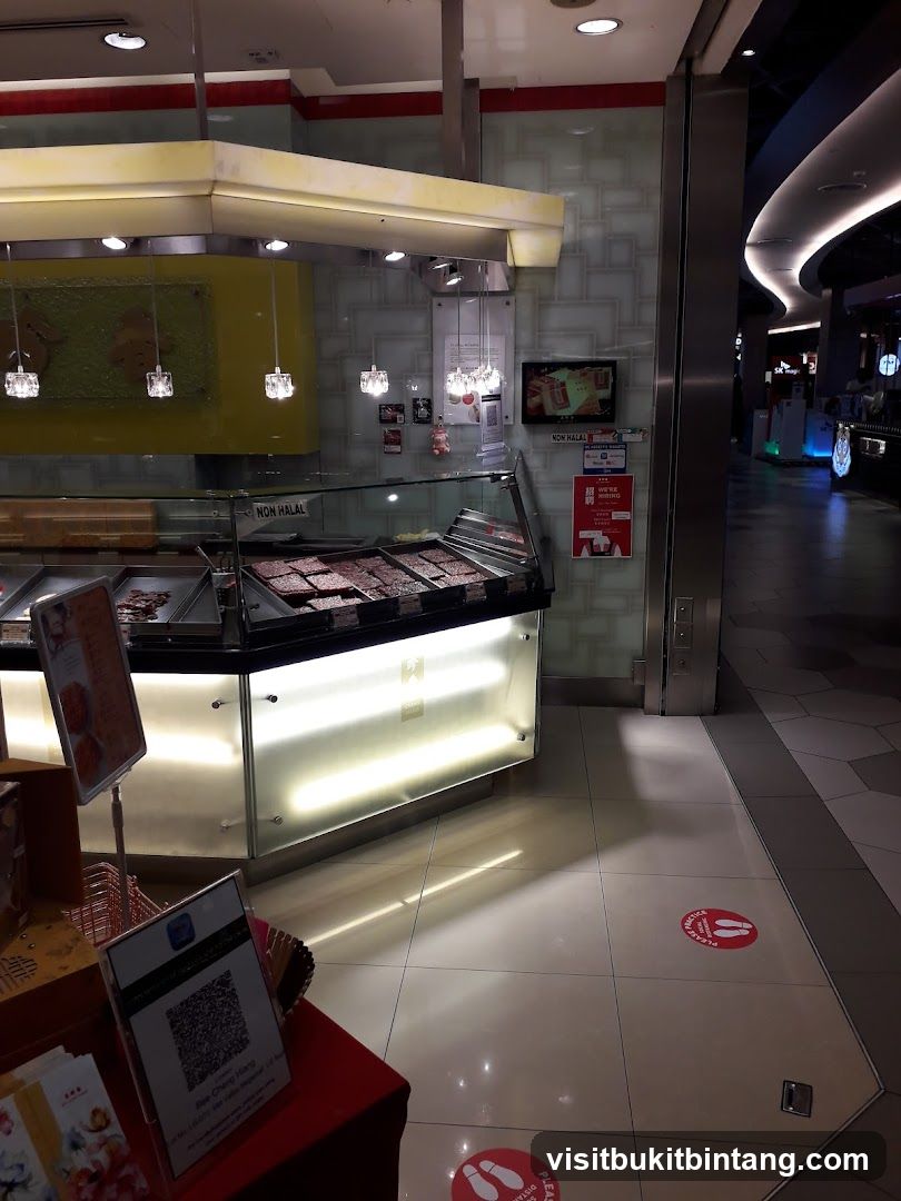 Meat display in a store