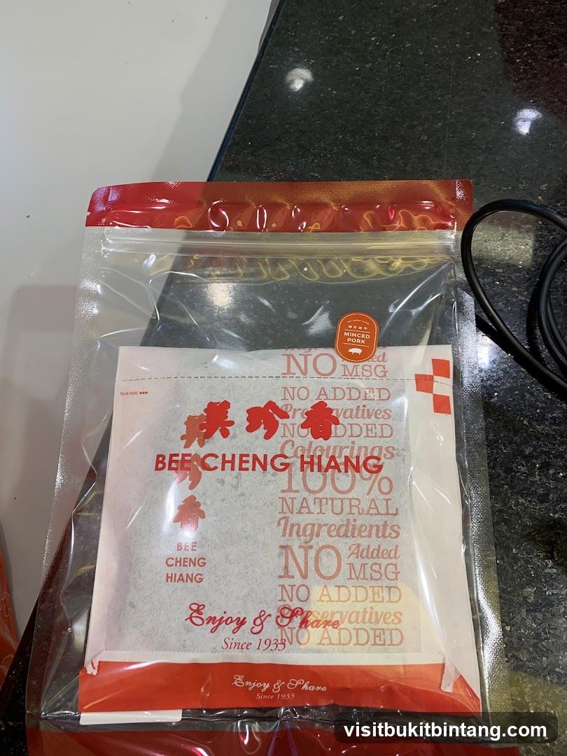Bee Cheng Hiang Minced Pork Packaging