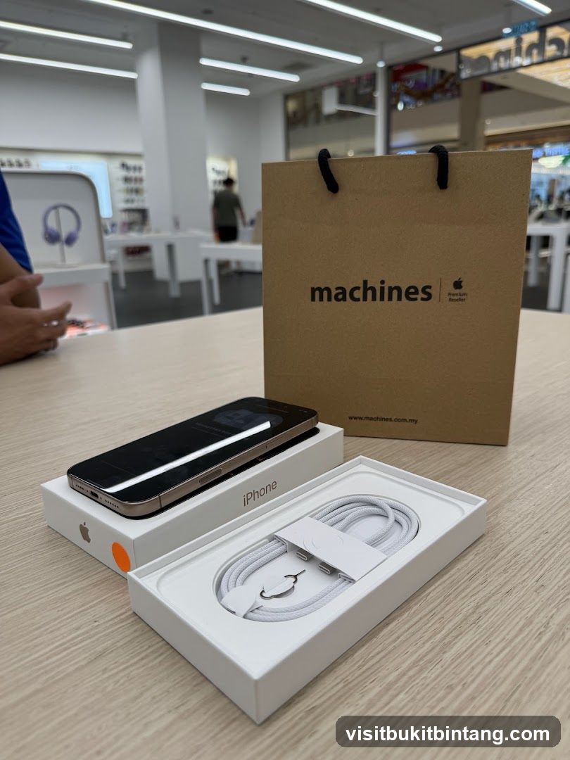 iPhone and Accessories with Shopping Bag
