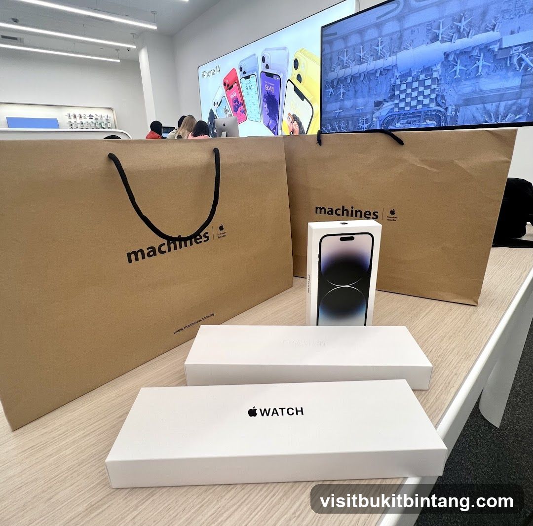 Apple Products and Shopping Bags