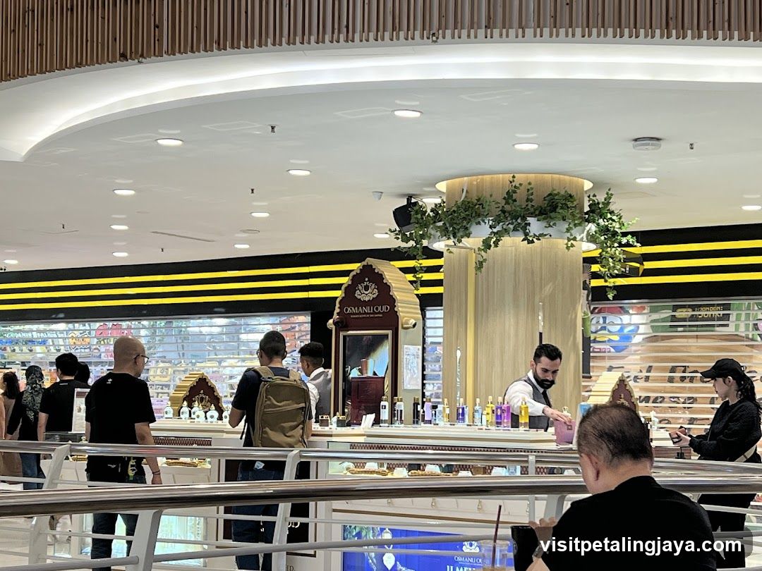 Shopping Mall Interior with Perfume Counter