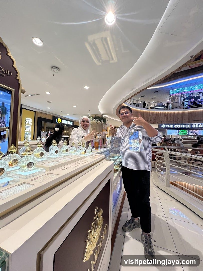 Shopping Mall Interior with Perfume Display