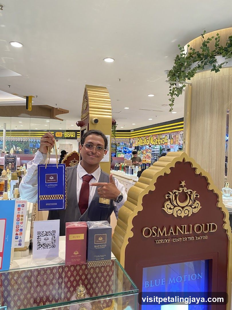 Perfume Shop Interior with Staff Displaying Products
