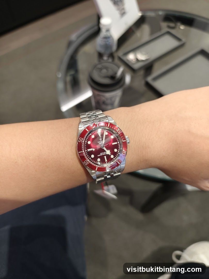Wristwatch on arm