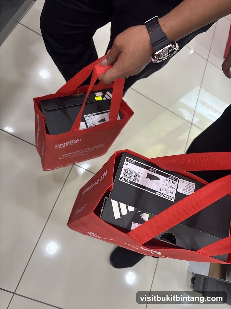 Shopping Bags with Shoe Boxes