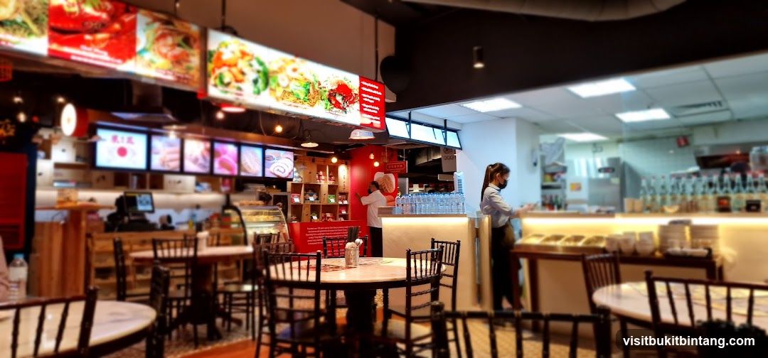 Restaurant Interior with Food Displays