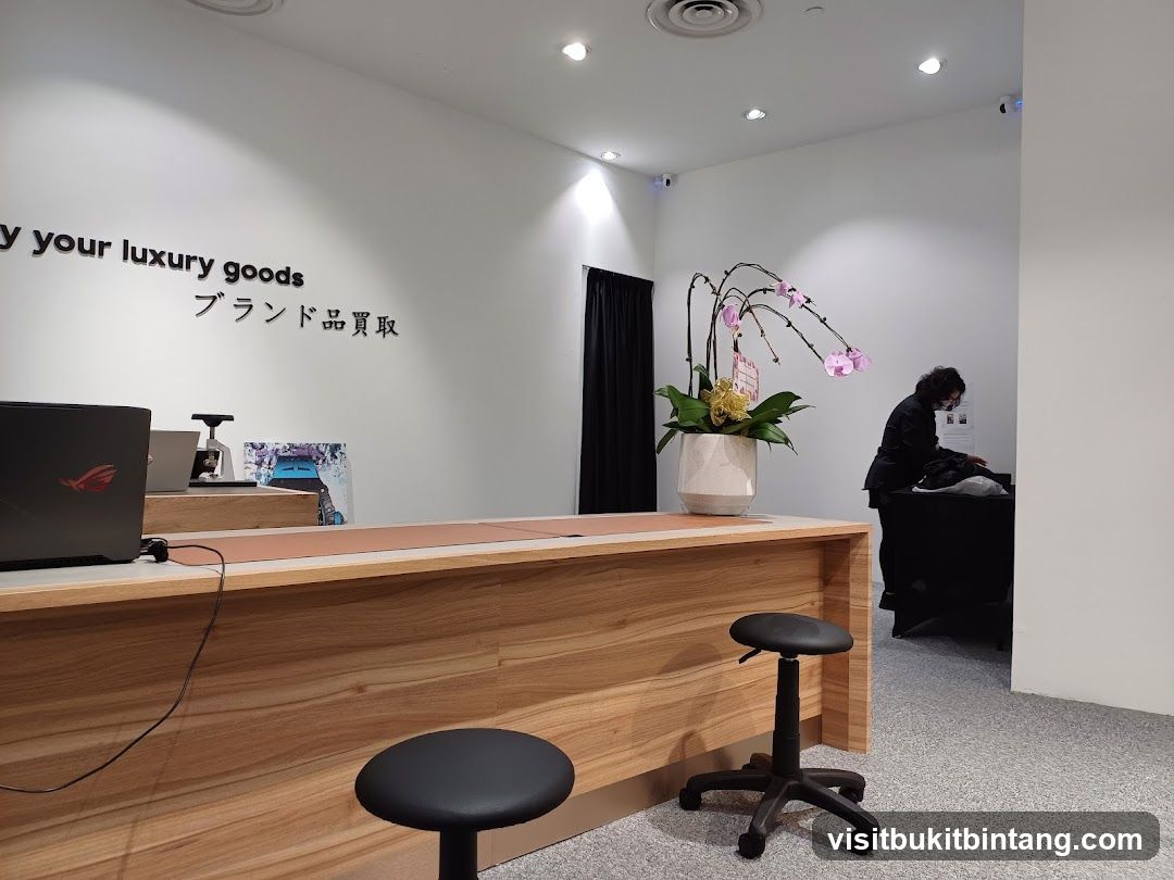 Reception Area with Luxury Goods Signage