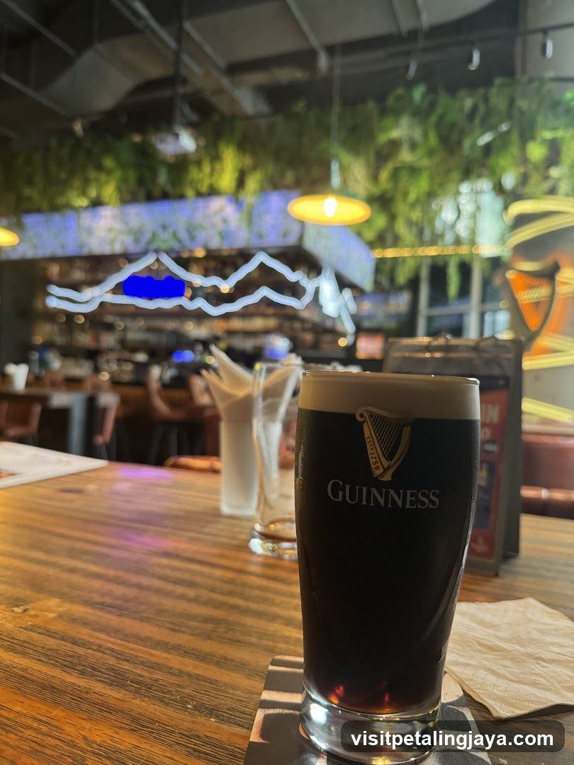 Guinness Beer in a Bar Interior