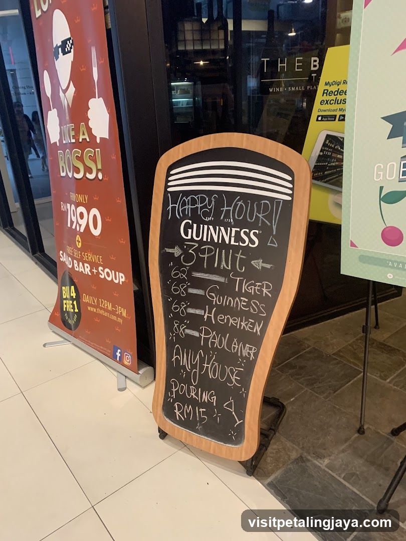 Happy Hour Signage Outside Storefront