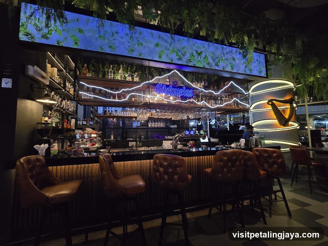 Bar Interior with Helmipiss Signage