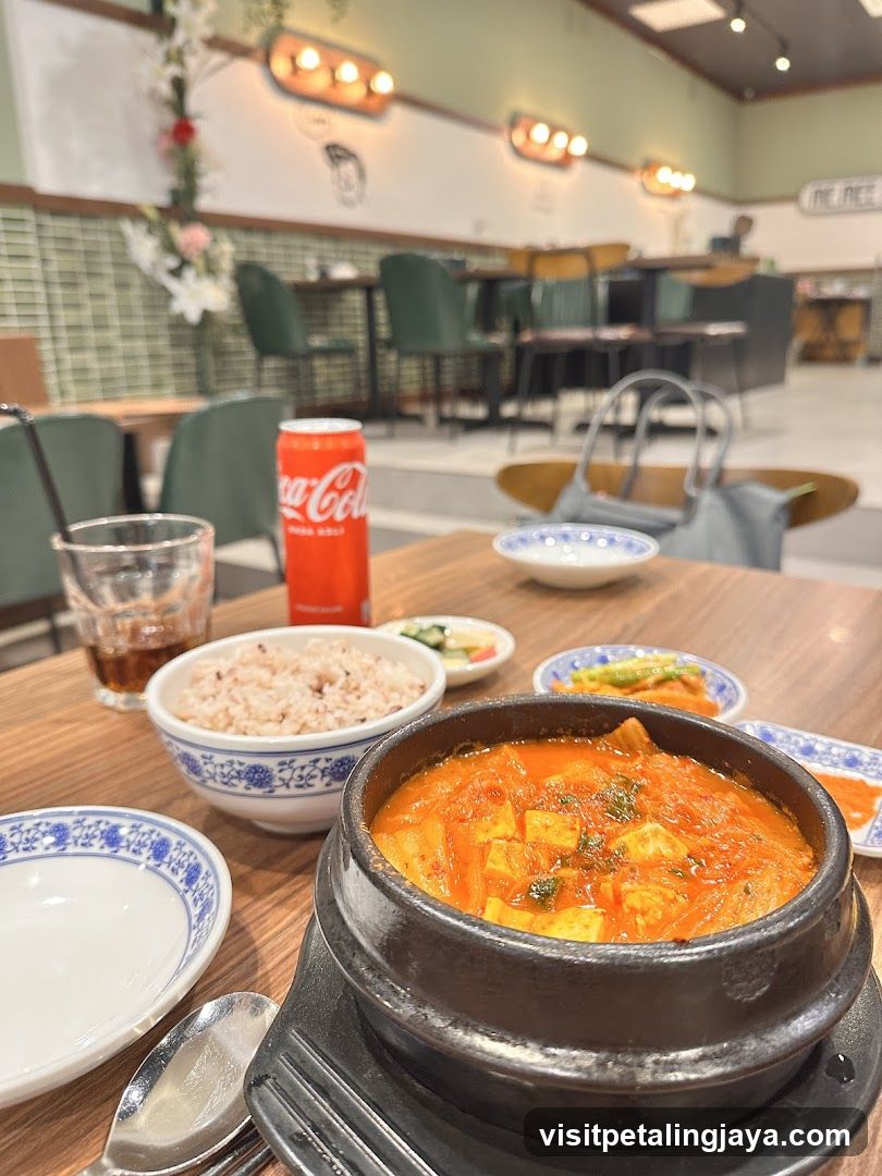 Korean-style meal at a restaurant