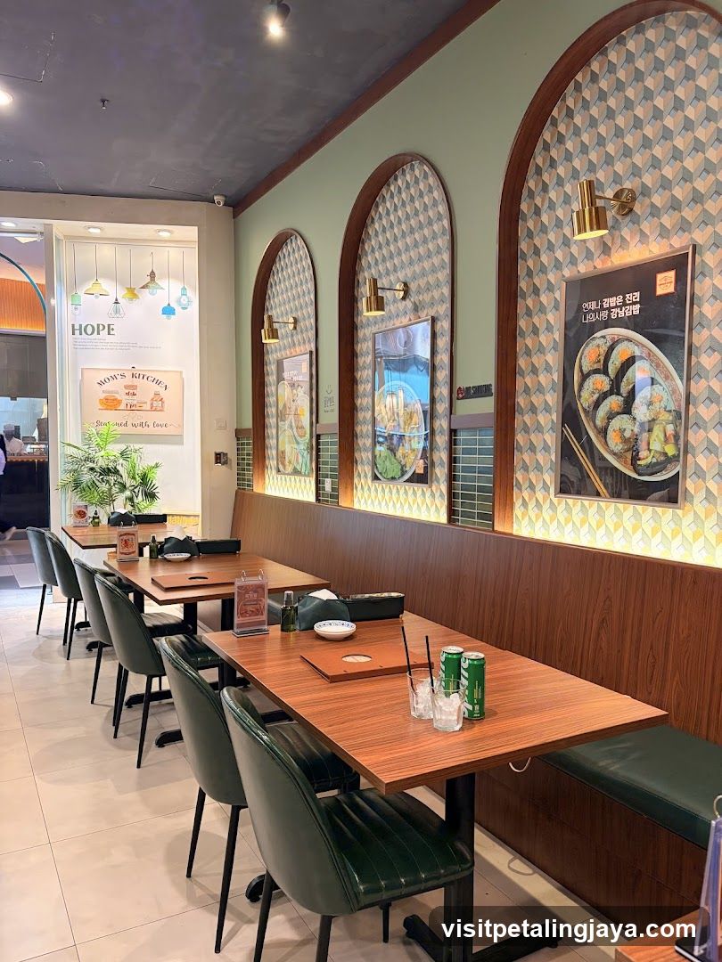 Restaurant Interior with Decorative Wall Art