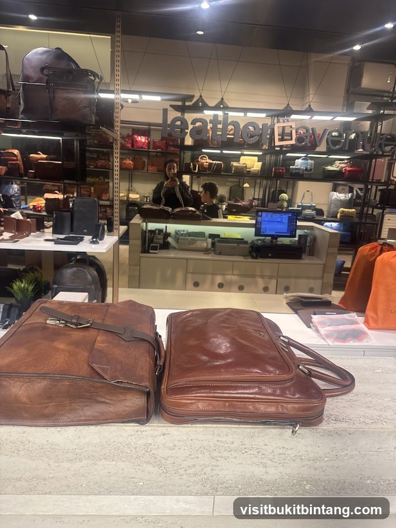 Leather Bags Display