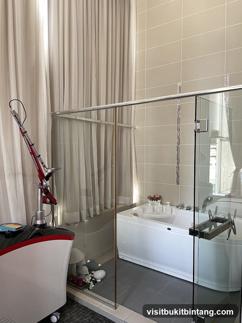 Spa Room with Bathtub and Laser Machine