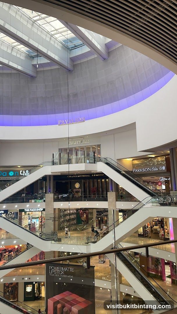 Interior of a multi-level shopping mall