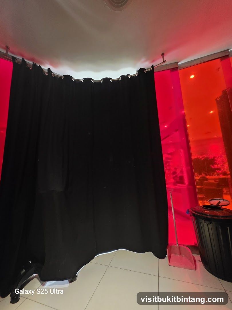 Changing Room with Red Accents