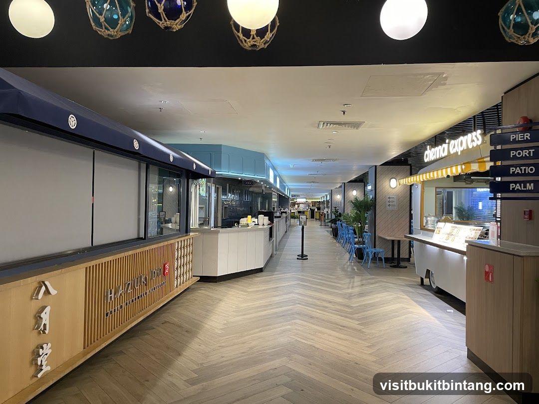Food court with various stalls