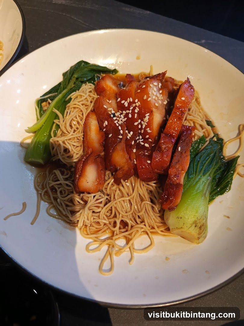 Noodles with Char Siu and Bok Choy