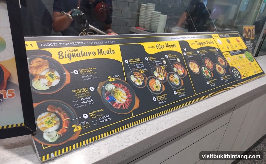 Super Meals Menu