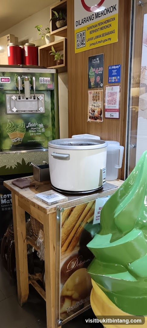 Matcha Ice Cream Shop Display