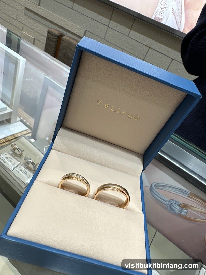 Diamond Wedding Rings in a Blue Box