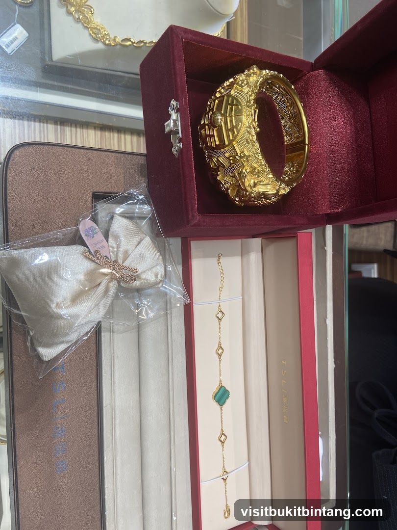 Gold Bangle and Bracelet