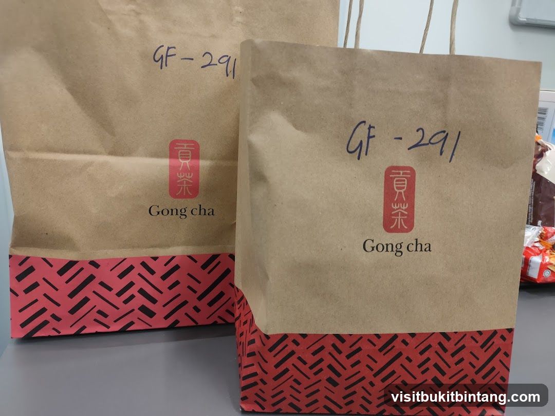 Gong Cha Takeaway Bags