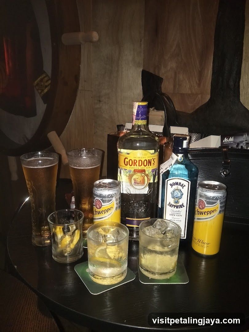 Drinks on a table