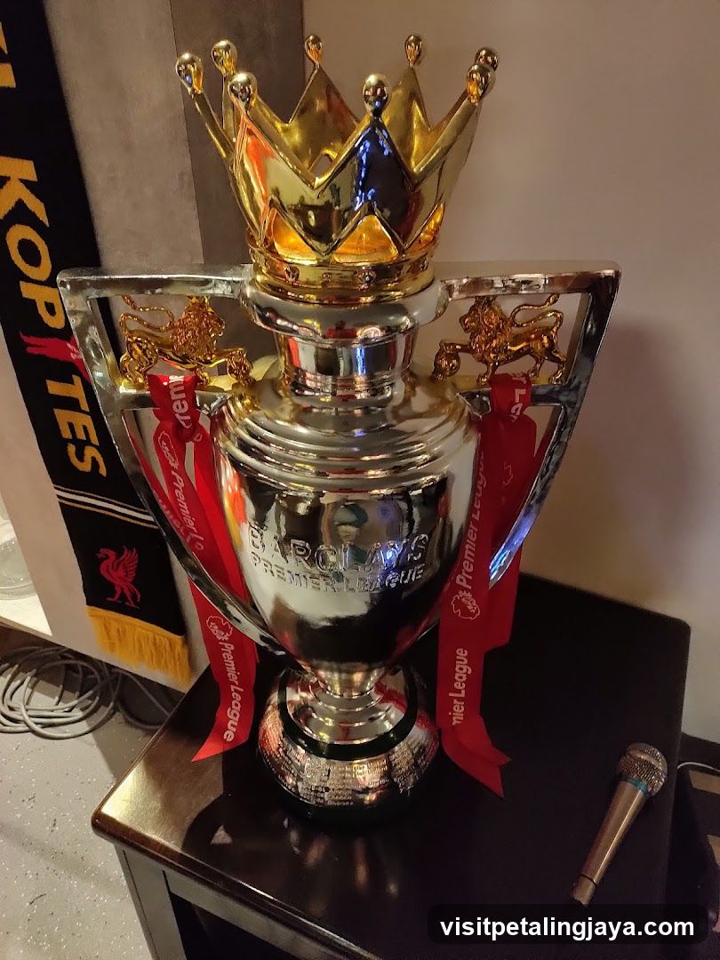 Premier League Trophy with Microphone