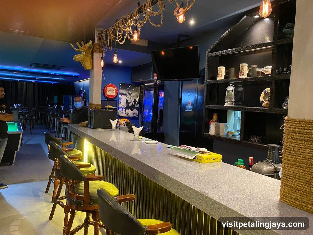 Bar Interior with Decorative Elements
