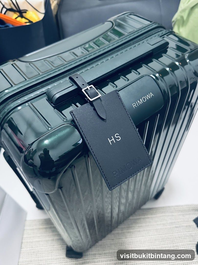 Personalized Luggage Tag on Suitcase