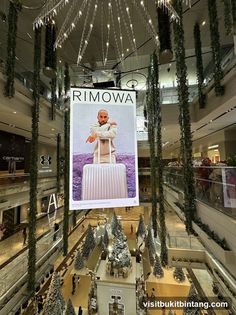 Mall Interior with Rimowa Advertisement