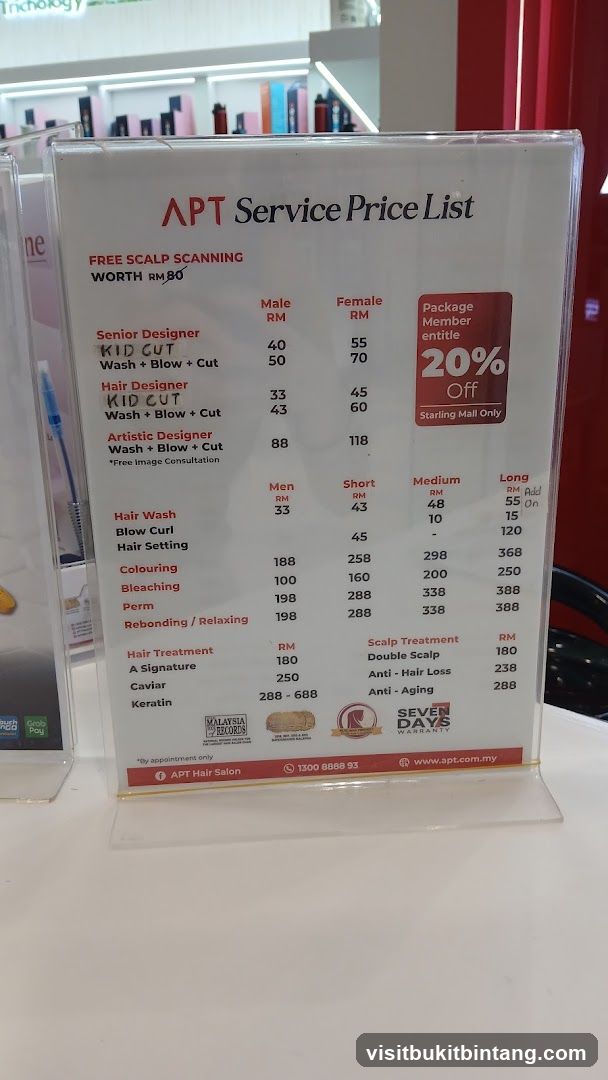 APT Service Price List