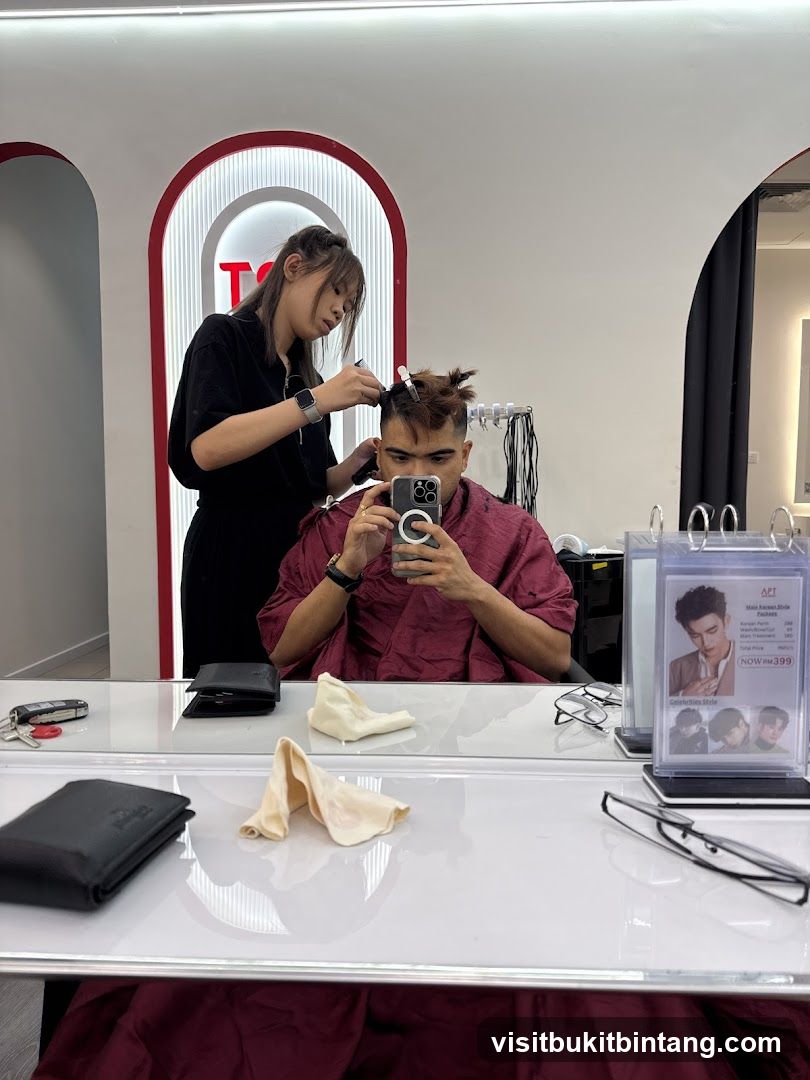 Haircut in Progress