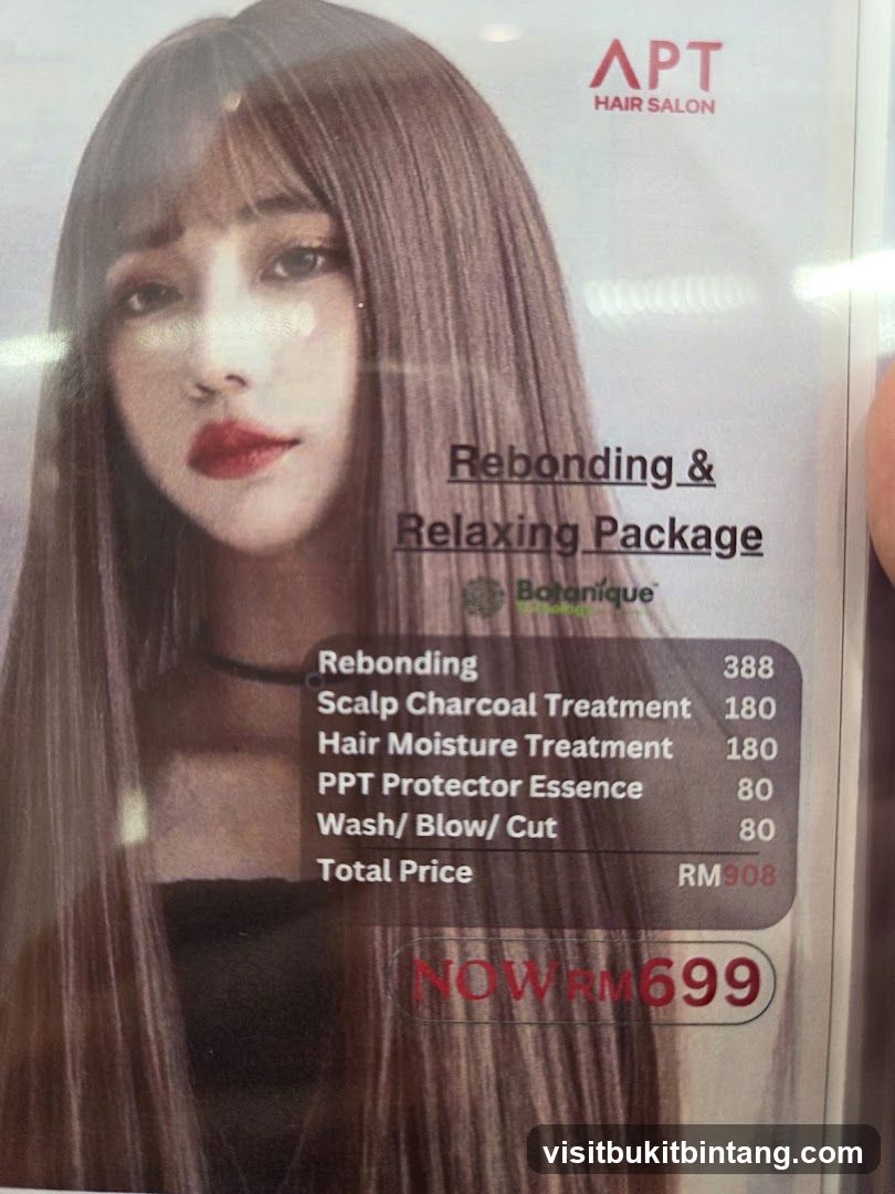 APT Hair Salon Rebonding & Relaxing Package