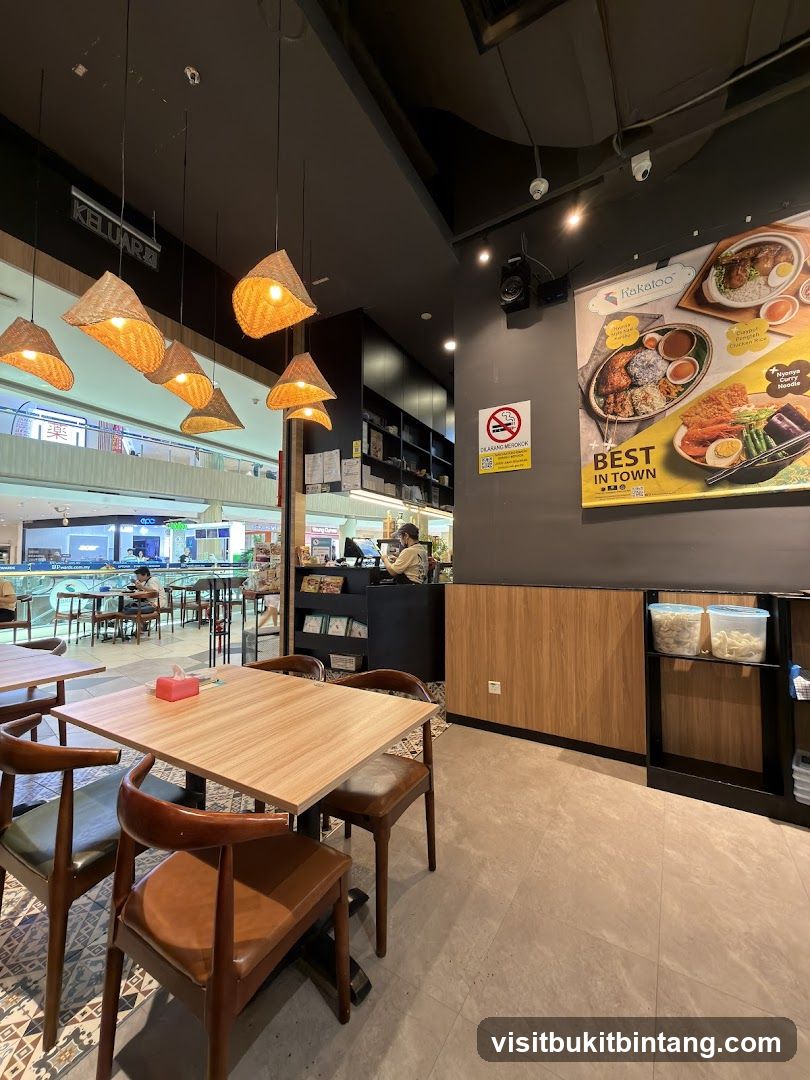 Restaurant Interior with Seating and Menu Poster