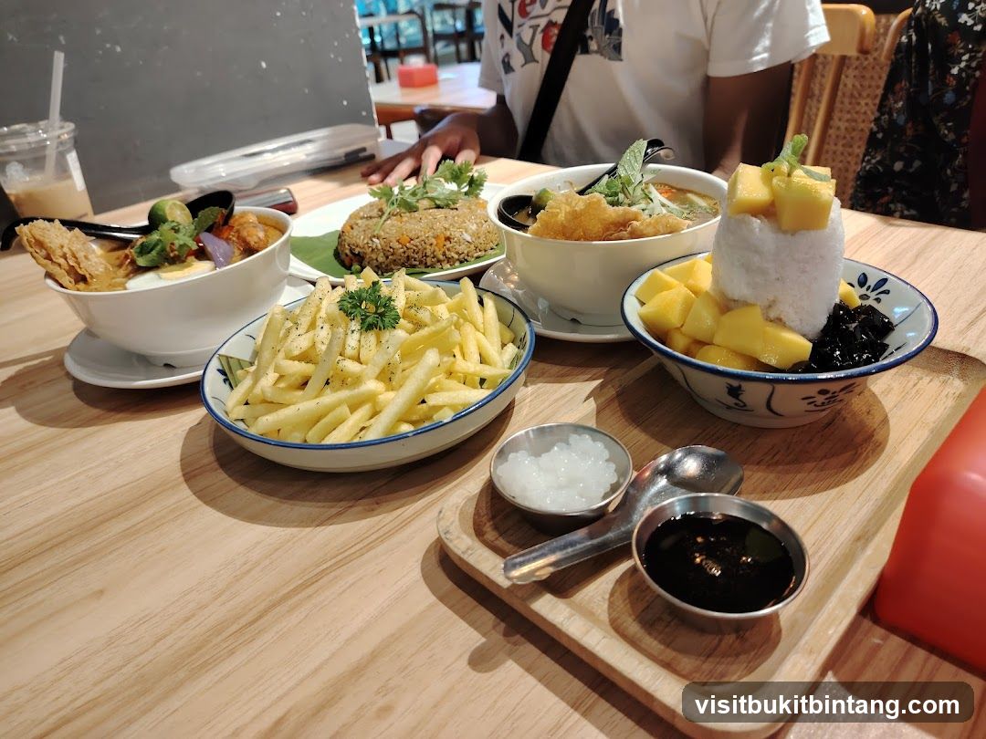 Assorted Dishes on a Wooden Table