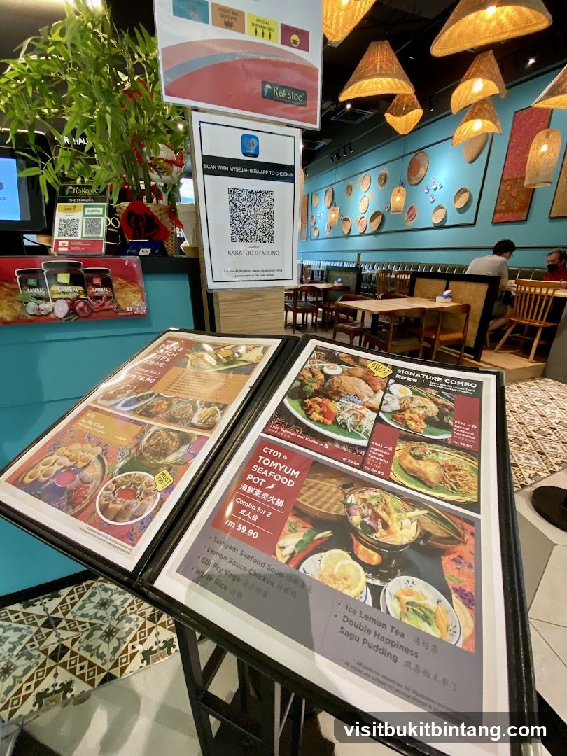 Kakatoo Starling Menu
