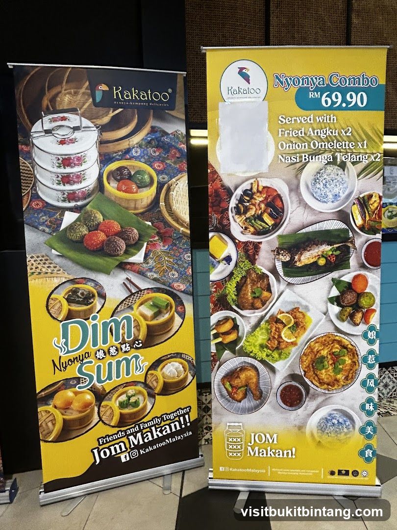 Promotional banners for Nyonya delicacies