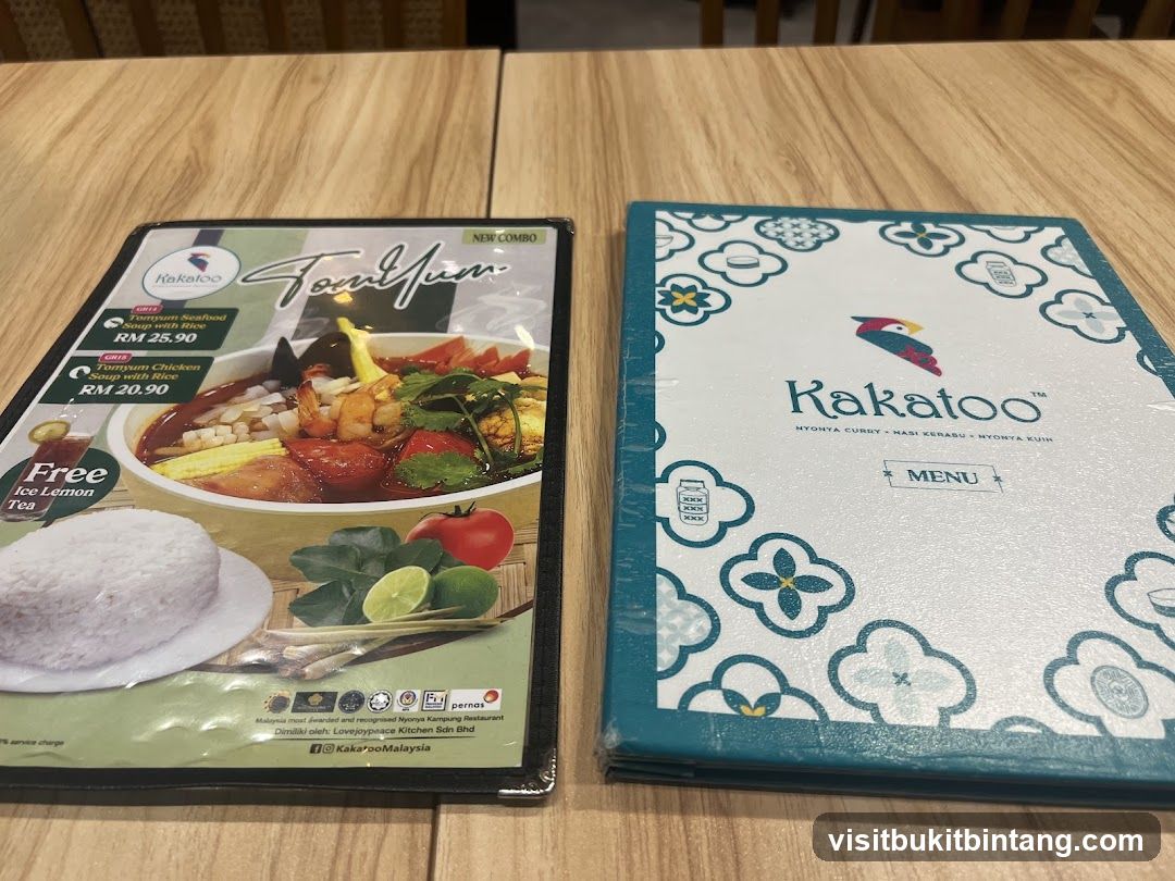 Kakatoo Menu