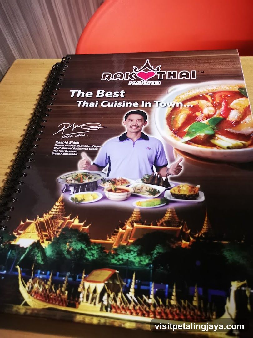 Rak Thai Restaurant Menu Cover