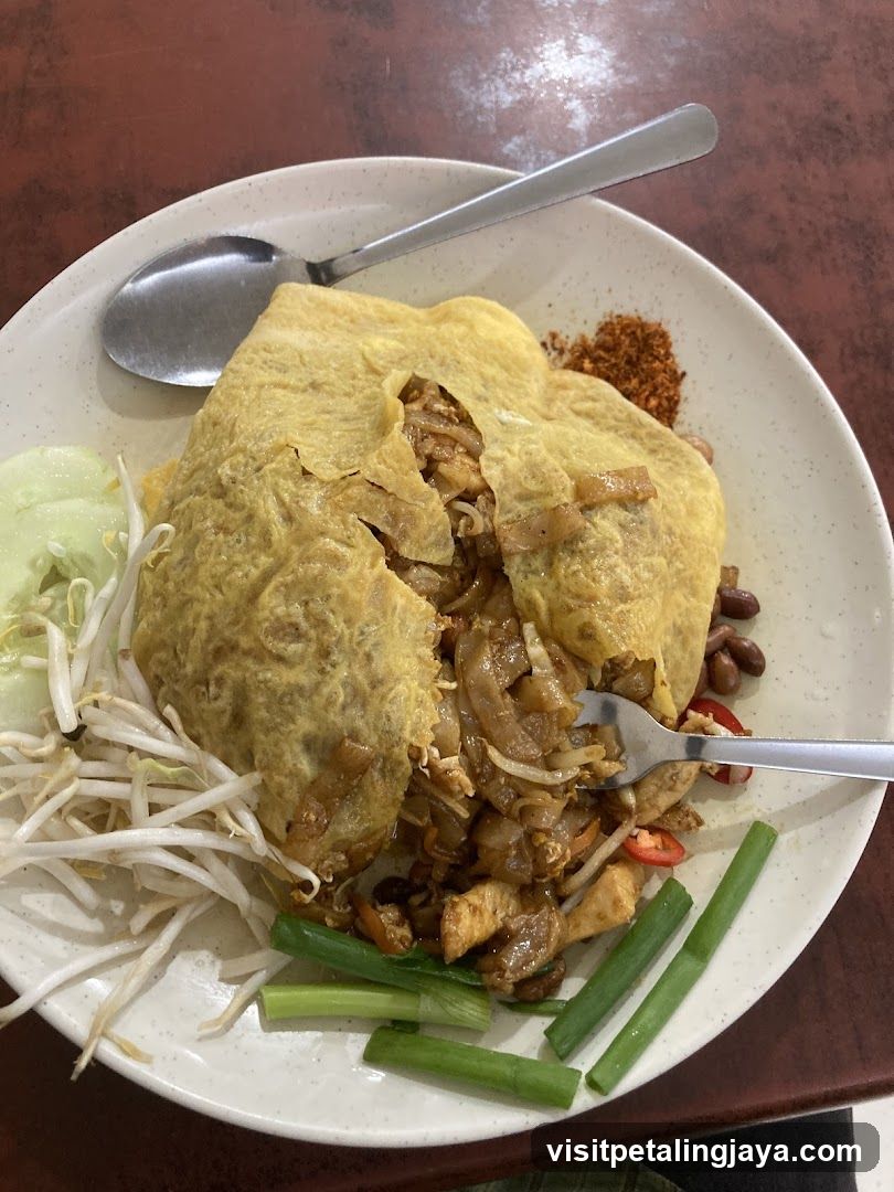 Plate of Fried Rice with Omelette