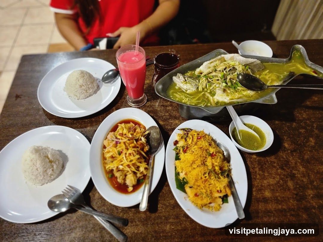 Dining Table with Malaysian Dishes