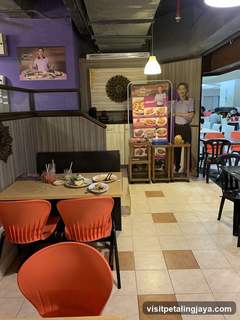 Restaurant Interior with Menu Display