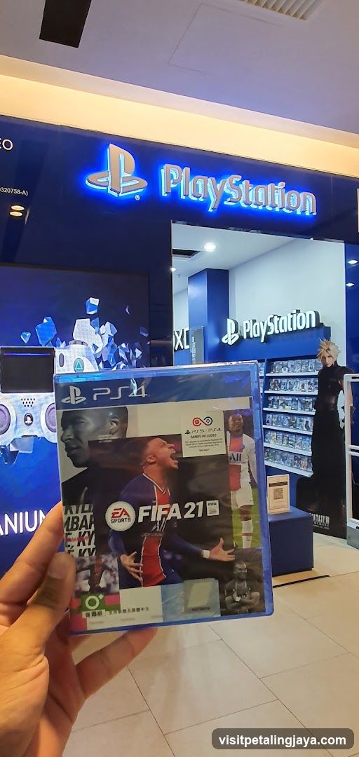 PS5 Store Interior with FIFA 21 Game Display