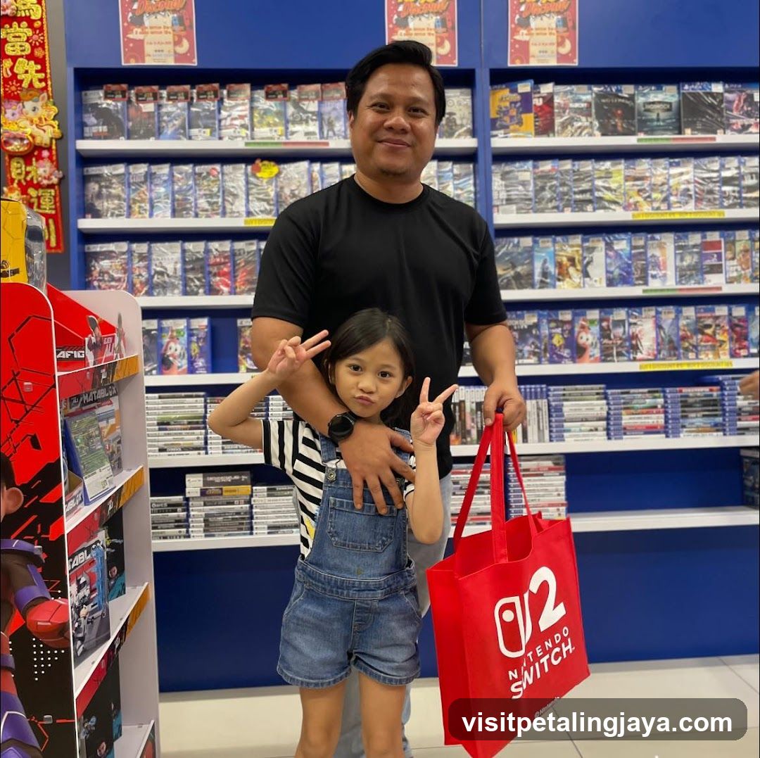 Nintendo Store Interior with Family